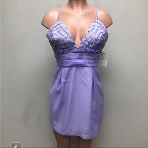 Free People 🌹Lavender Lace Mini Dress